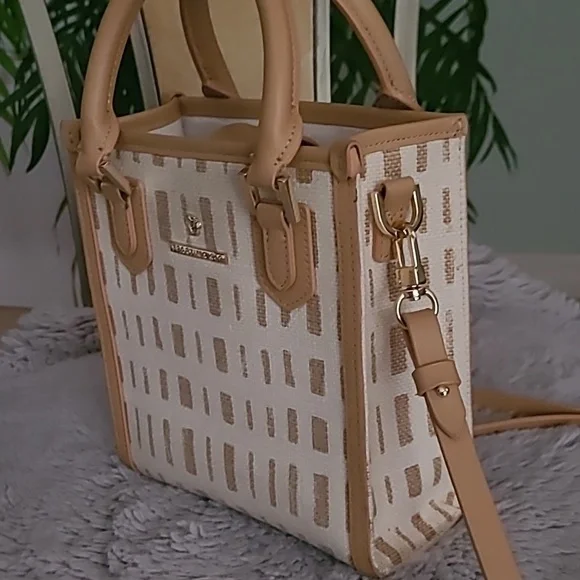 Spartina 449 Beige and Tan Crossbody Satchel - Picture 10 of 10